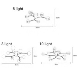 Plafoniera Magic Bean cu bilă de sticlă
