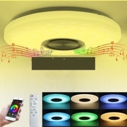 Lampă decorativă cu montare încasată Telecomandă APP Control Bluetooth Muzică Lampă difuzor