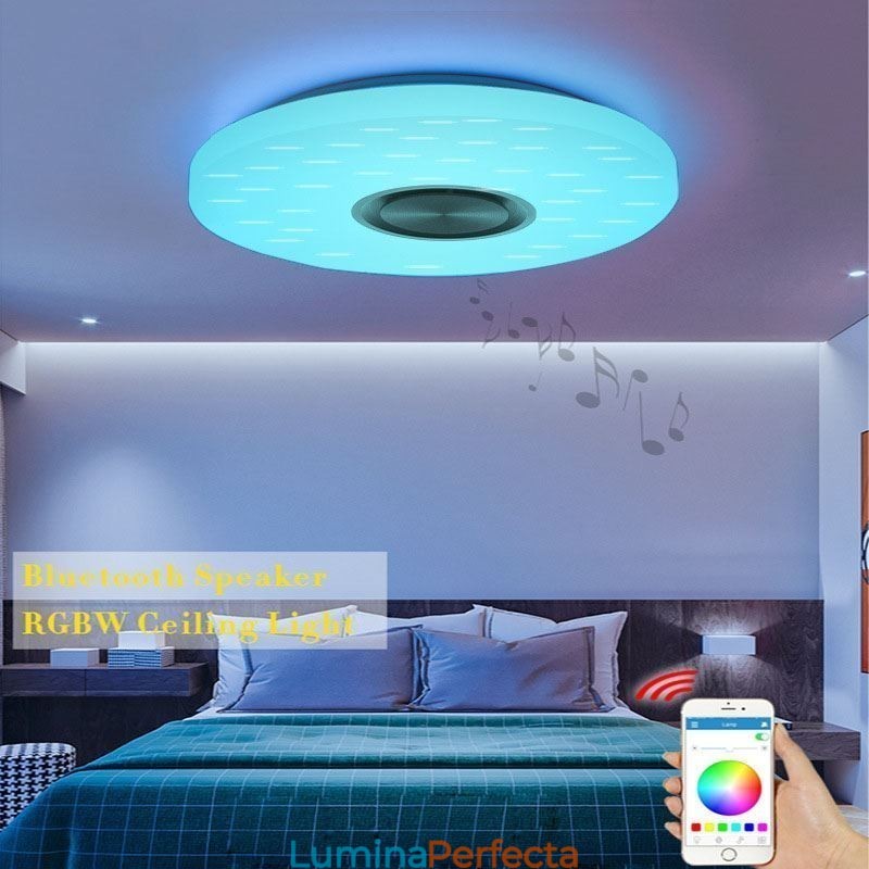 Lampă decorativă cu montare încasată Telecomandă APP Control Bluetooth Muzică Lampă difuzor