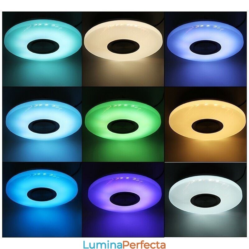 Lampă decorativă cu montare încasată Telecomandă APP Control Bluetooth Muzică Lampă difuzor