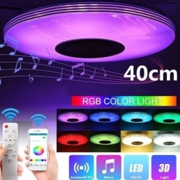 Plafoniera cu montare încasată Lampă decorativă Telecomandă APP Control Bluetooth Muzică Lampă difuzor