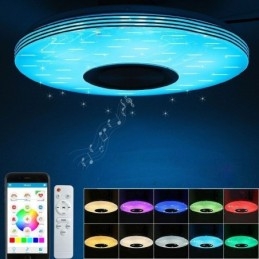 Plafoniera cu montare încasată Lampă decorativă Telecomandă APP Control Bluetooth Muzică Lampă difuzor