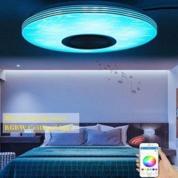 Plafoniera cu montare încasată Lampă decorativă Telecomandă APP Control Bluetooth Muzică Lampă difuzor