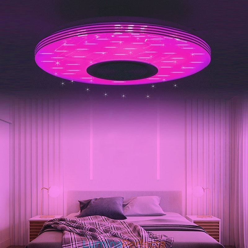 Plafoniera cu montare încasată Lampă decorativă Telecomandă APP Control Bluetooth Muzică Lampă difuzor