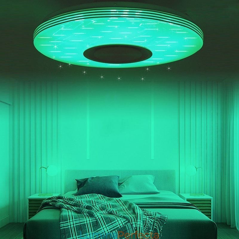 Plafoniera cu montare încasată Lampă decorativă Telecomandă APP Control Bluetooth Muzică Lampă difuzor