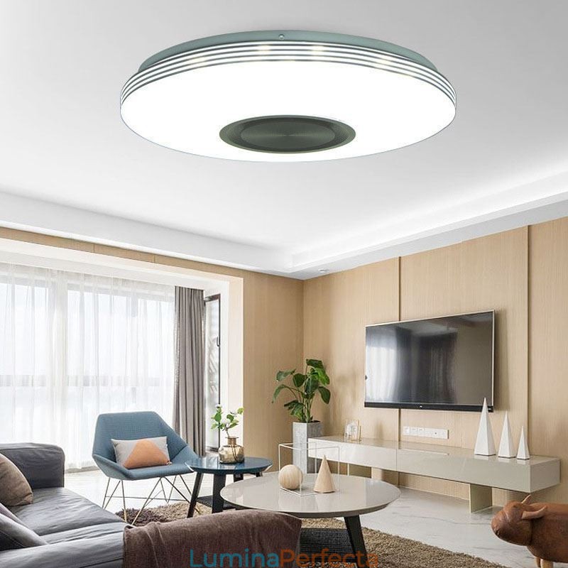 Plafoniera cu montare încasată Lampă decorativă Telecomandă APP Control Bluetooth Muzică Lampă difuzor