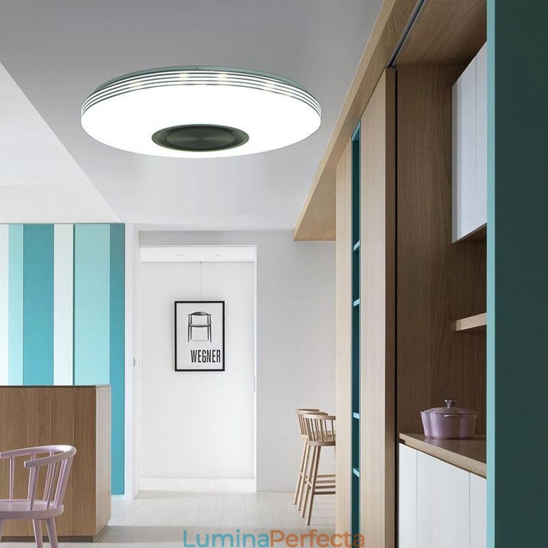 Plafoniera cu montare încasată Lampă decorativă Telecomandă APP Control Bluetooth Muzică Lampă difuzor