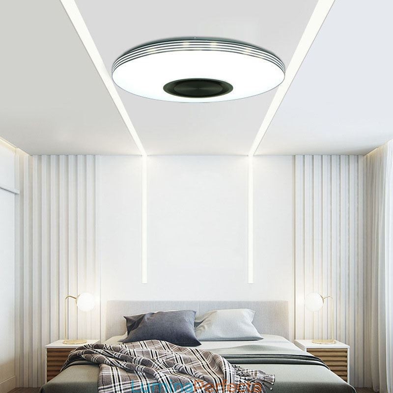 Plafoniera cu montare încasată Lampă decorativă Telecomandă APP Control Bluetooth Muzică Lampă difuzor