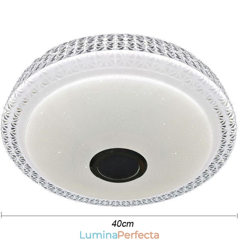 Plafoniera Lampă decorativă Telecomandă APP Control Bluetooth Muzică Difuzor Montare încasată