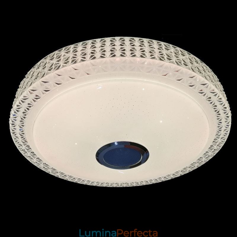 Plafoniera Lampă decorativă Telecomandă APP Control Bluetooth Muzică Difuzor Montare încasată