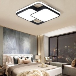 Plafoniera modernă geometrică cu montare încadrată. Lumină decorativă acrilică