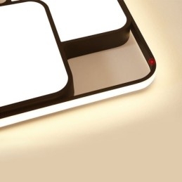 Plafoniera modernă geometrică cu montare încadrată. Lumină decorativă acrilică