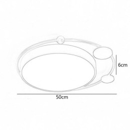 Plafoniera contemporană din acrilic circular