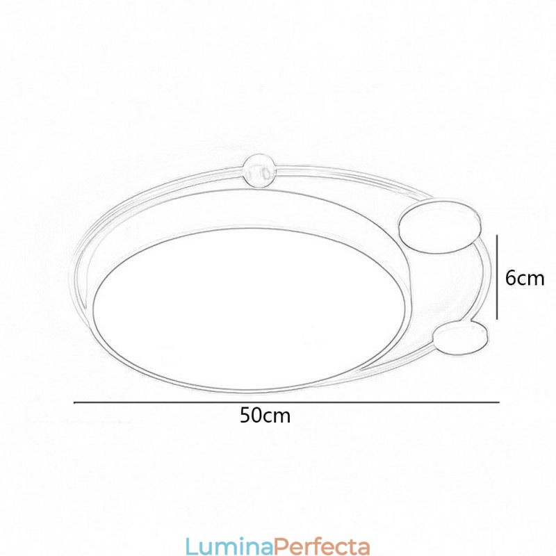 Plafoniera contemporană din acrilic circular