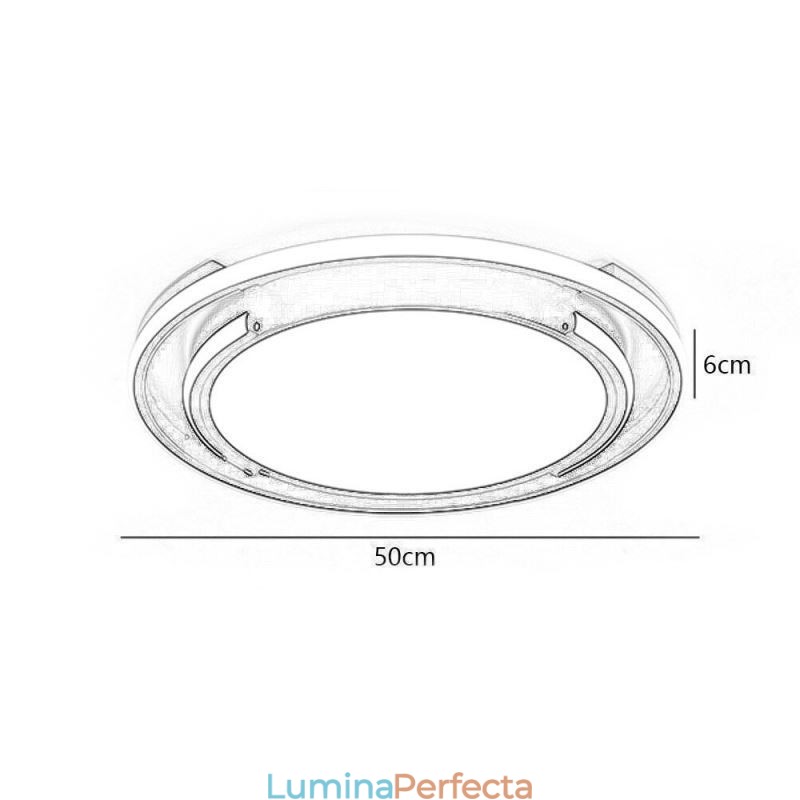 Plafoniera circulară modernă, minimalistă, cu montare încastrabilă