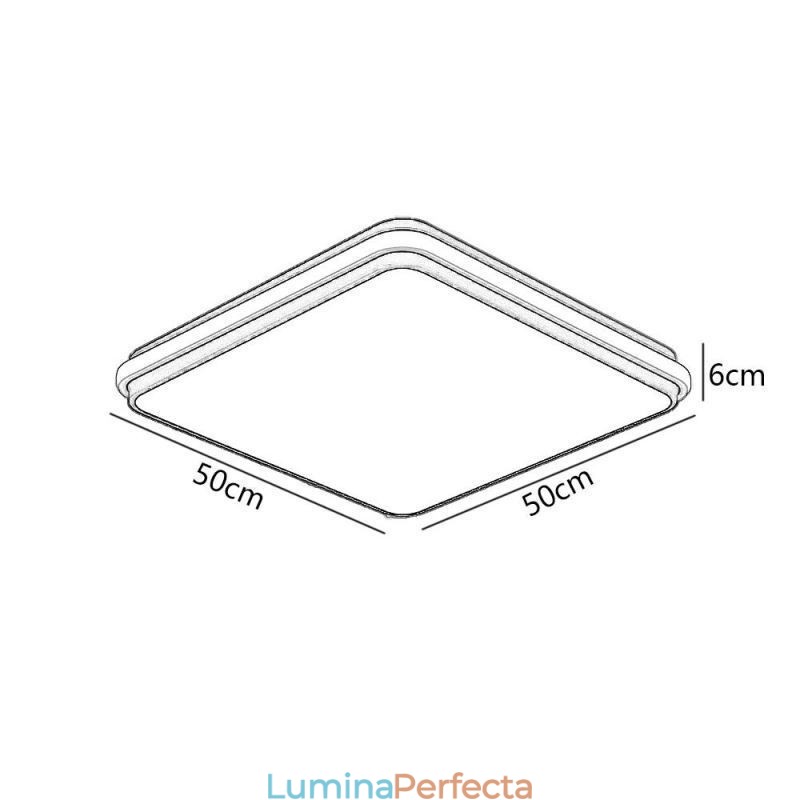 Plafoniera pătrată minimalistă cu montare încastrabilă Iluminat modern din acril