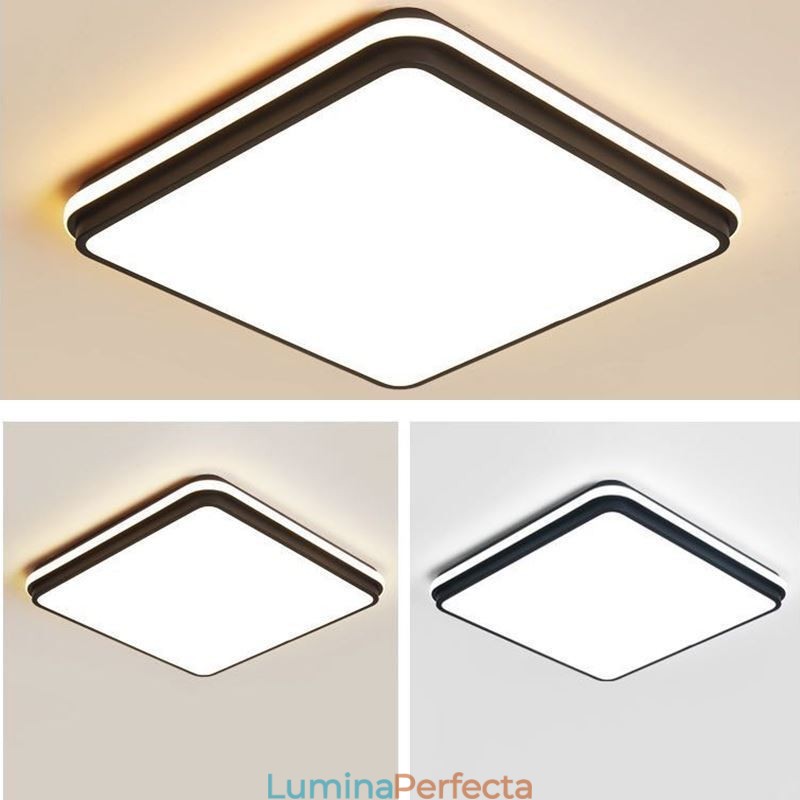 Plafoniera pătrată minimalistă cu montare încastrabilă Iluminat modern din acril