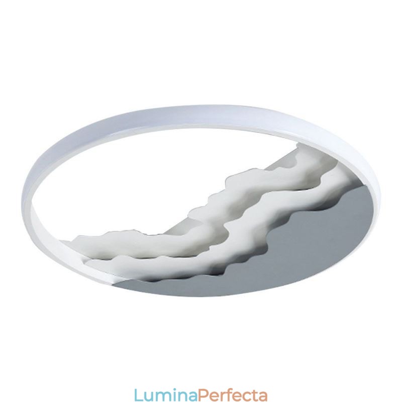 Plafoniera rotundă din acrilic în formă de val