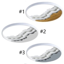 Plafoniera rotundă din acrilic în formă de val