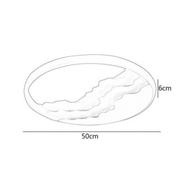 Plafoniera rotundă din acrilic în formă de val