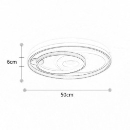 Plafoniera rotundă suprapusă, cu montare încastrabilă, acrilic modern