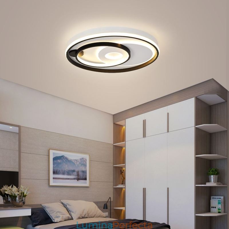 Plafoniera rotundă suprapusă, cu montare încastrabilă, acrilic modern