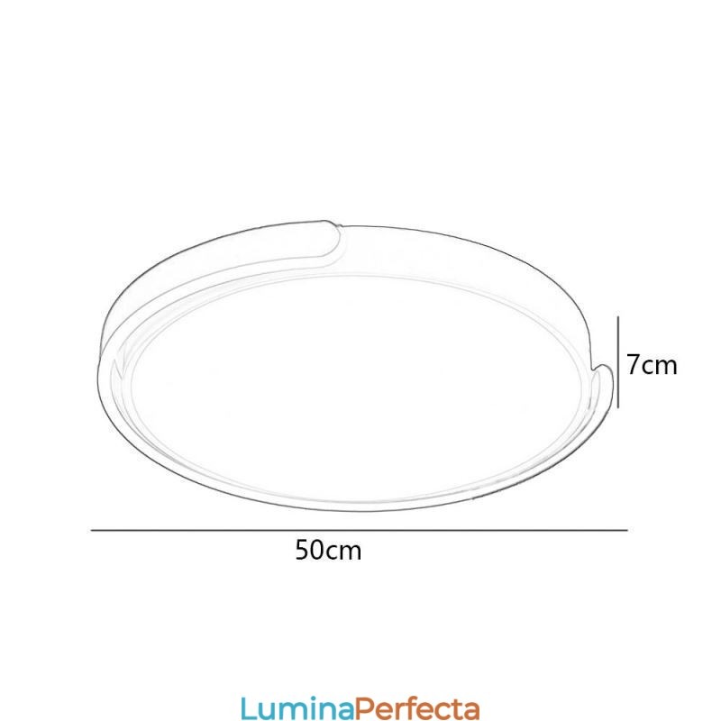 Plafoniera rotundă din acrilic cu montare încasată