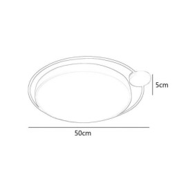 Plafoniera din acril, rotundă, cu montaj încastrat, stil simplu