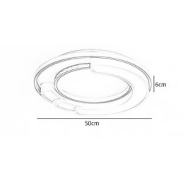 Plafon circular acrilic cu montare încasată