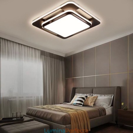 Plafoniera pătrată modernă, minimalistă, cu montare încastrabilă Plafoniera pătrată modernă, minimalistă, cu montare încastrabilă