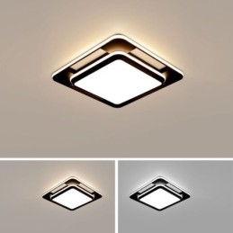 Plafoniera pătrată modernă, minimalistă, cu montare încastrabilă