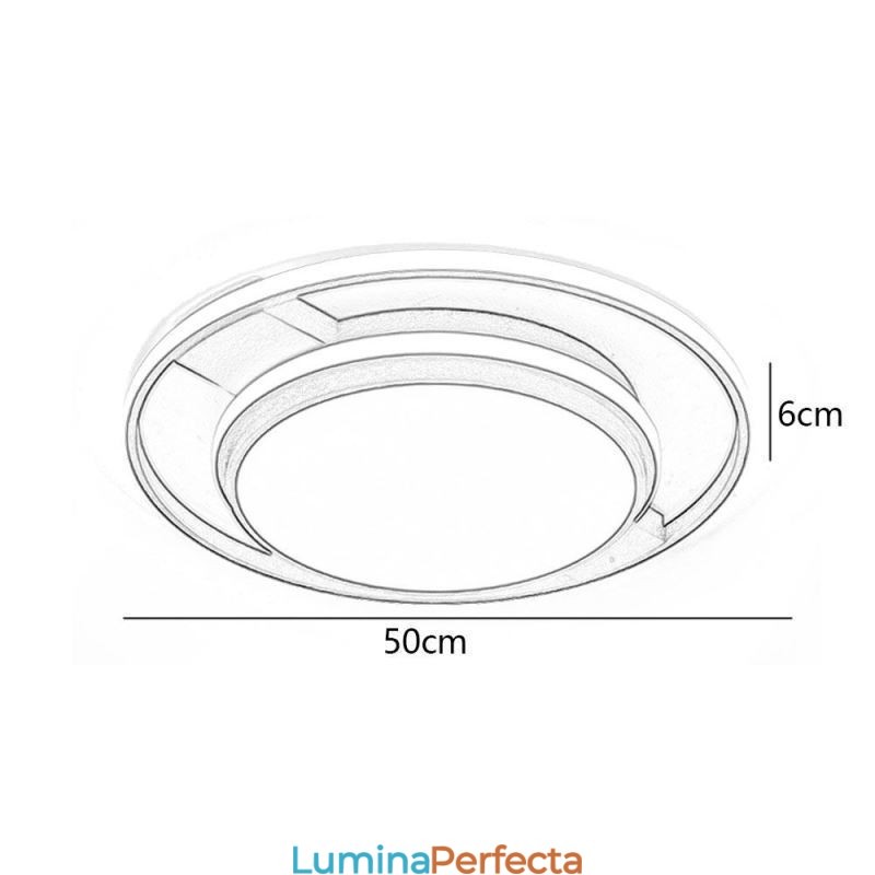 Plafoniera rotundă, modernă, minimalistă, cu montare încastrabilă