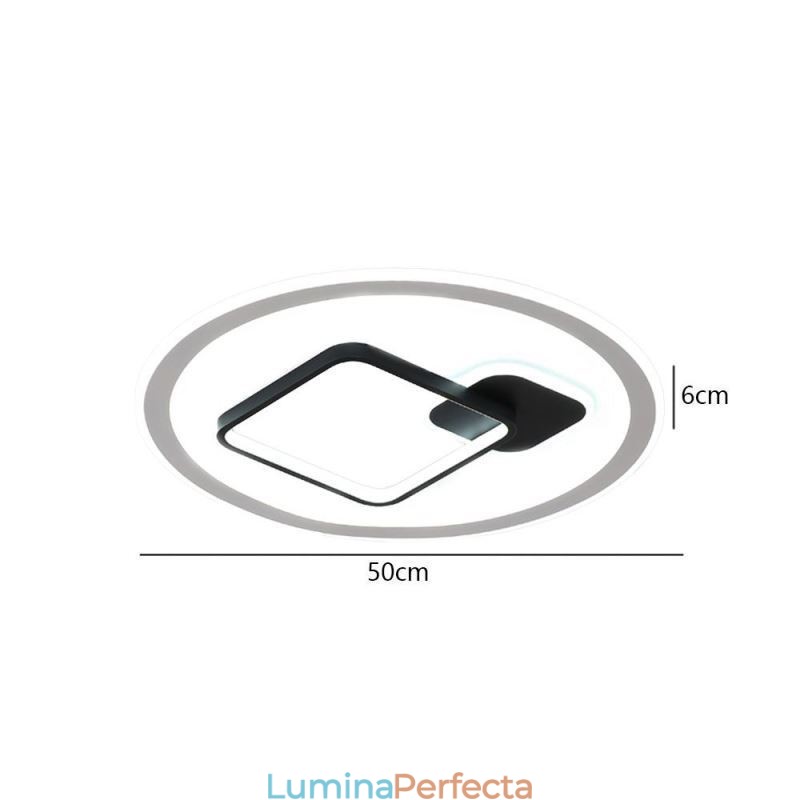 Plafoniera minimalistă modernă, rotundă și pătrată, cu montare încastrabilă