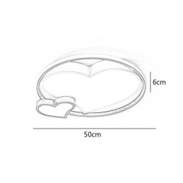 Plafoniera cu montare încastrabilă Double Hearts Iluminat decorativ