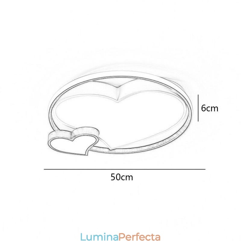 Plafoniera cu montare încastrabilă Double Hearts Iluminat decorativ