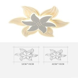 Plafoniera elegantă cu montaj încadrat cu flori Iluminat decorativ unic