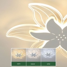 Plafoniera elegantă cu montaj încadrat cu flori Iluminat decorativ unic
