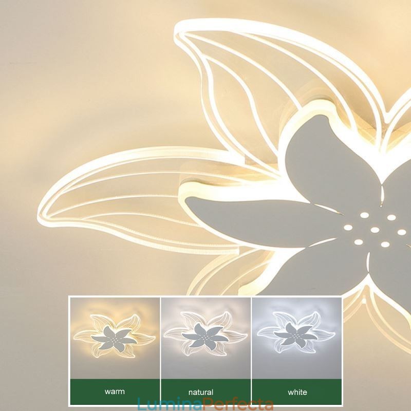 Plafoniera elegantă cu montaj încadrat cu flori Iluminat decorativ unic
