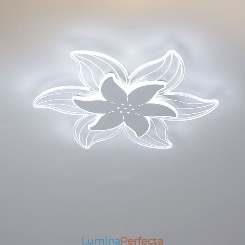 Plafoniera elegantă cu montaj încadrat cu flori Iluminat decorativ unic
