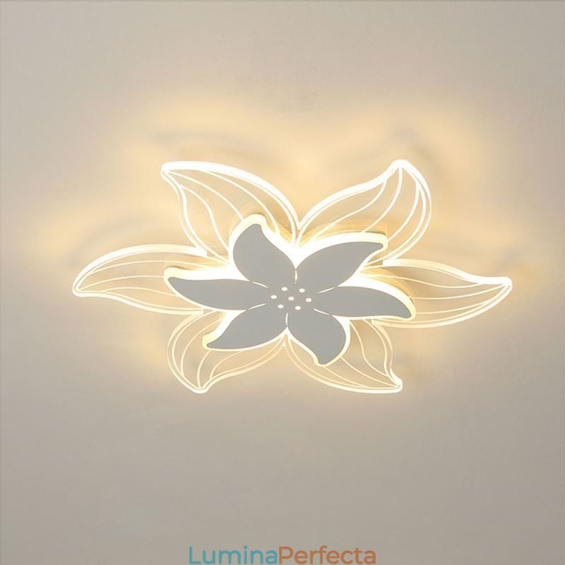 Plafoniera elegantă cu montaj încadrat cu flori Iluminat decorativ unic