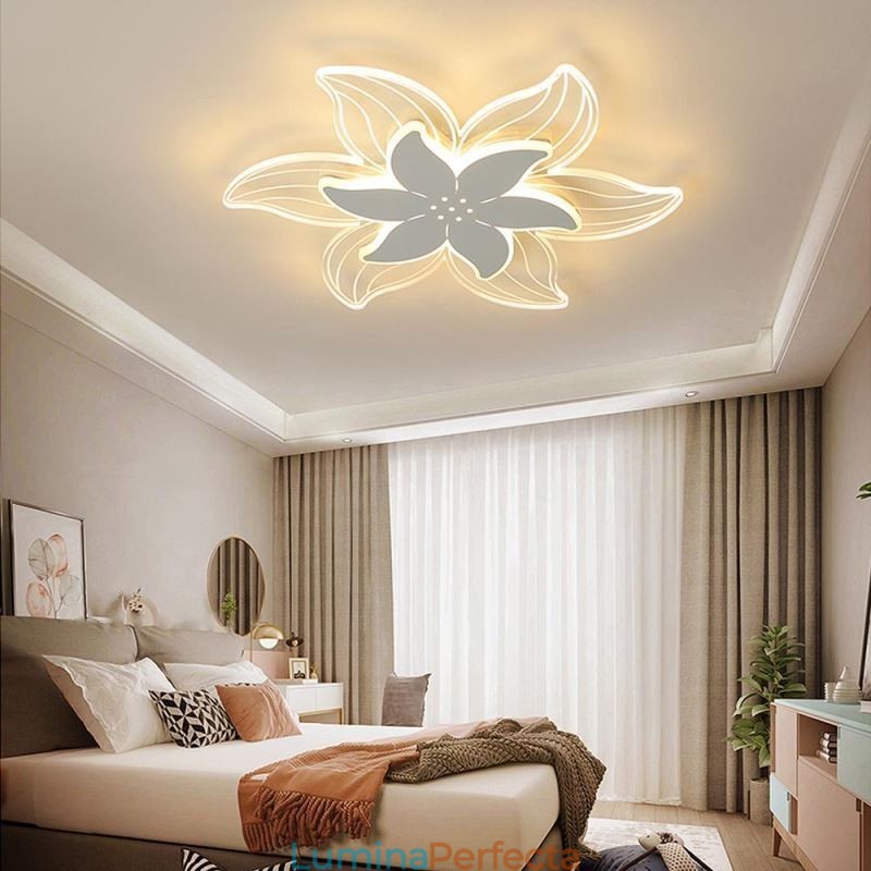 Plafoniera elegantă cu montaj încadrat cu flori Iluminat decorativ unic