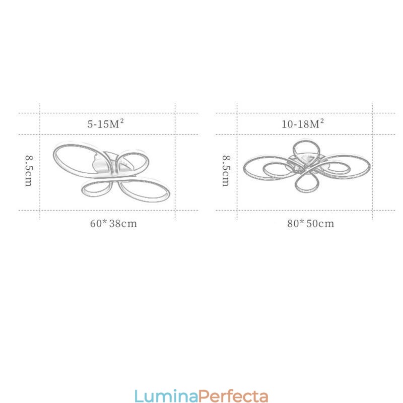 Plafoniera modernă cu montaj încastrat Iluminat decorativ cu design floral