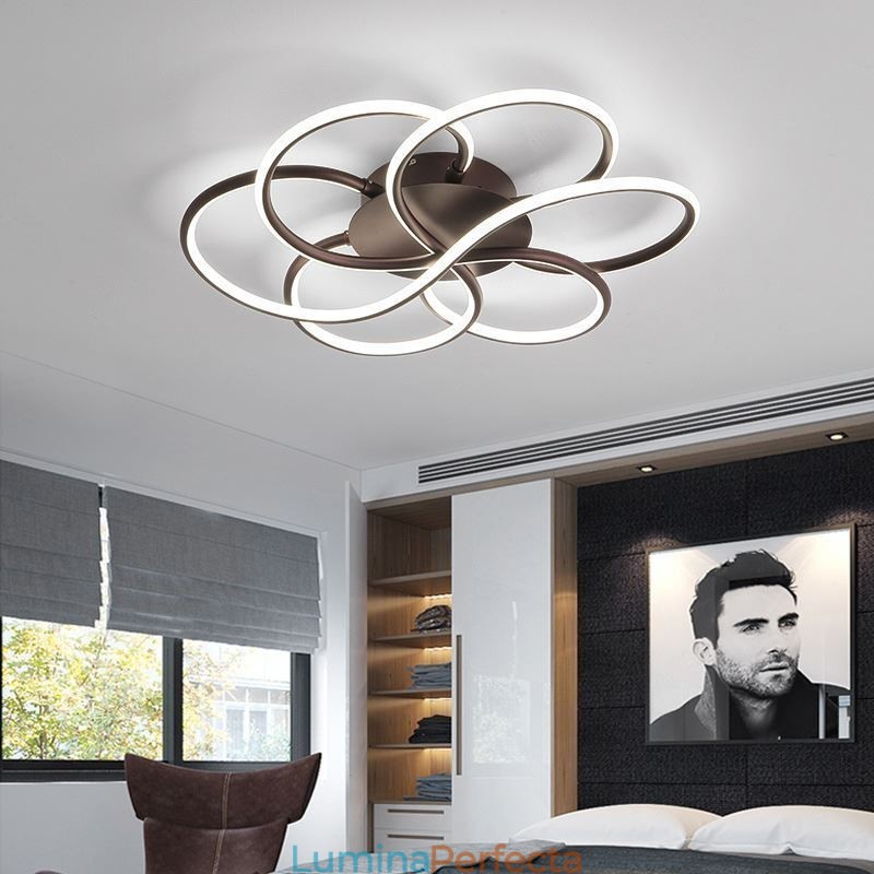 Plafoniera liniară cu montare încasată Lumină modernă cu design floral