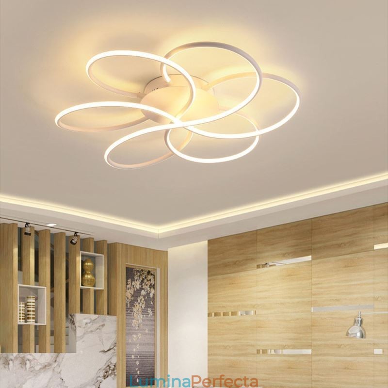 Plafoniera liniară cu montare încasată Lumină modernă cu design floral