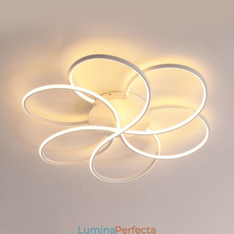 Plafoniera liniară cu montare încasată Lumină modernă cu design floral