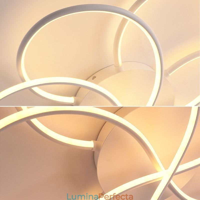 Plafoniera liniară cu montare încasată Lumină modernă cu design floral