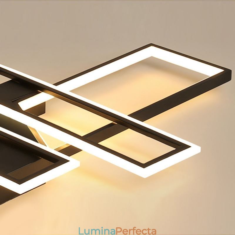 Plafoniera cu 4 lumini, liniar, modern, geometric, decorativ
