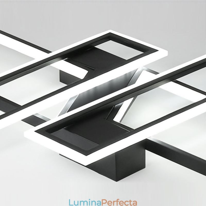Plafoniera cu 4 lumini, liniar, modern, geometric, decorativ