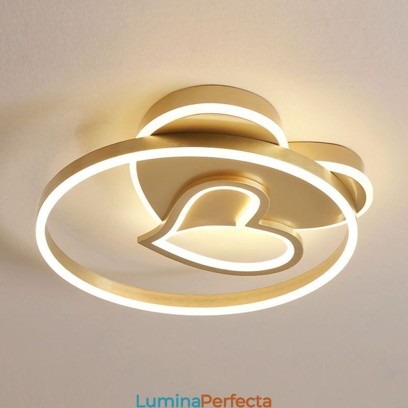 Plafoniera modernă din acrilic cu două straturi în formă de inimă