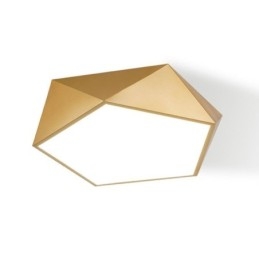 Plafoniera din acrilic cu montaj geometric auriu